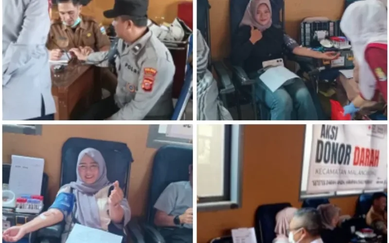 Kegiatan Donor Darah di Aula Kecamatan Malangbong Himpun 82 Labu Darah