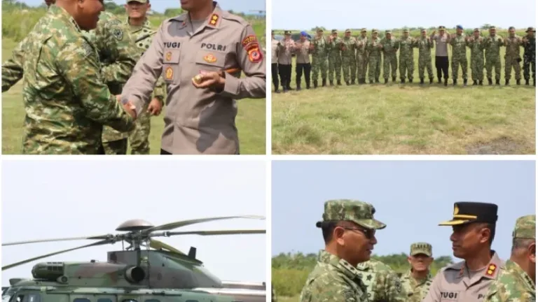 Kapolres Garut Sambut Menhan Sjafrie Sjamsudin di Cikelet, Perkuat Keamanan Wilayah Selatan