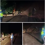 Respon Cepat Polsek Bungbulang Tangani Longsor Putuskan Akses Jalur di Wangunjaya