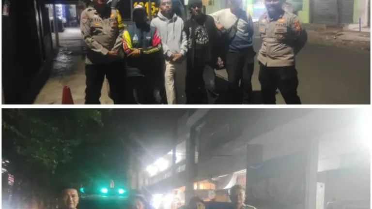 Patroli Malam Polsek Wanaraja Aktifkan Siskamling, Warga Diajak Tingkatkan Kewaspadaan
