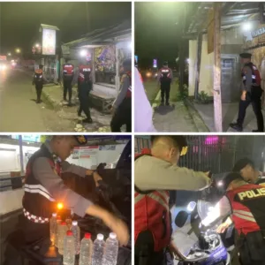 Polisi Tindak Miras di Kerkof Saat Patroli, Miras Dimusnahkan di Tempat.