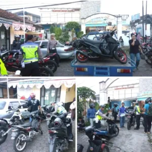 Sering meresahkan, Polisi tertibkan Knalpot Tidak Sesuai Spesifikasi di Samarang Garut.