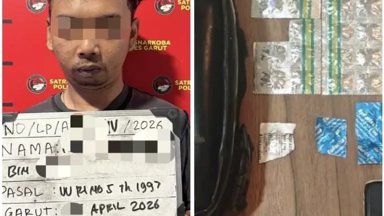 Satres Narkoba Polres Garut Ringkus Pengedar Obat Keras di Tarogong Kidul