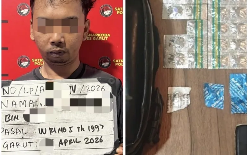 Satres Narkoba Polres Garut Ringkus Pengedar Obat Keras di Tarogong Kidul