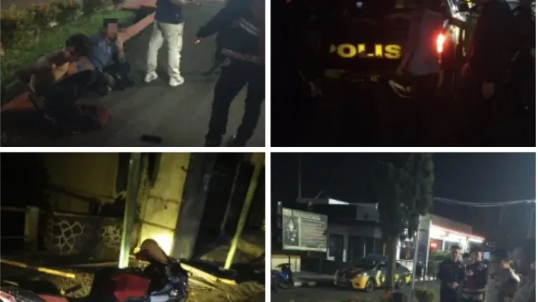 Tim Patroli Polres Garut Amankan Tiga Orang Diduga Mabuk Usai Keributan di Jalan A. Yani Garut