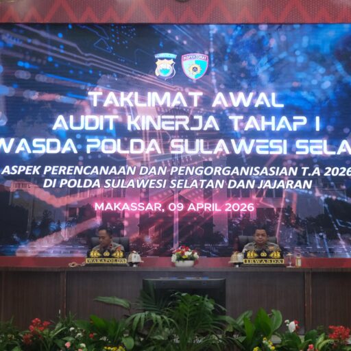 Wakapolda Sulsel Buka Audit Kinerja Itwasda Tahap I 2026, Perkuat Akuntabilitas dan Kinerja Organisasi