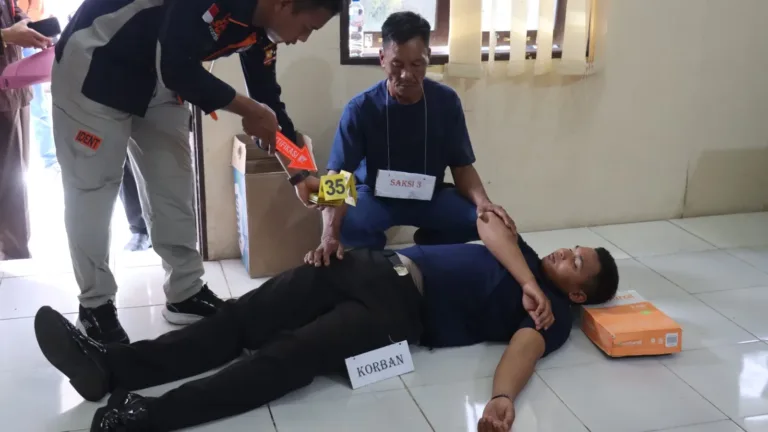 Polres Pasaman Barat Gelar Rekonstruksi, Pelaku Peragakan 36 Adegan Pembunuhan Dan Pencurian Di Koto Balingka