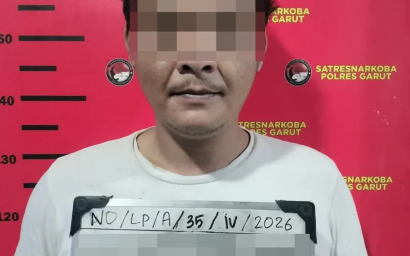 Satresnarkoba Polres Garut Ungkap Peredaran Sabu, Seorang Buruh Harian Diamankan di Cilawu