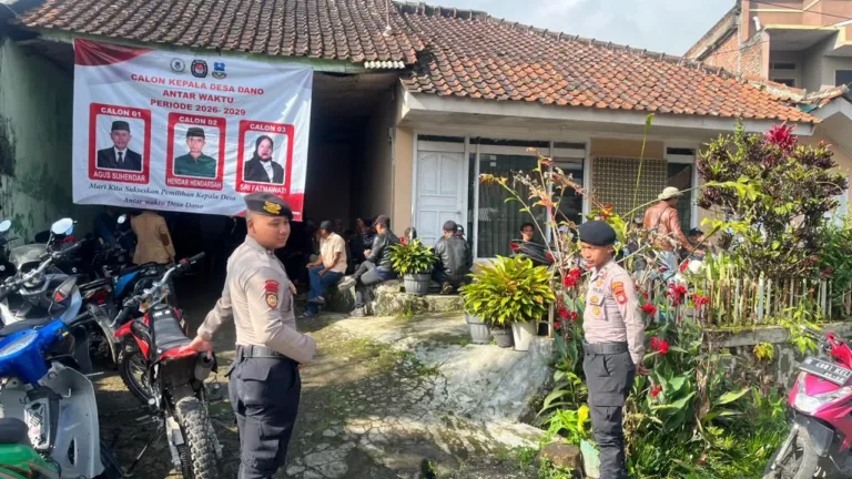Pengamanan Ketat Pilkades PAW Desa Dano, Polres Garut Bersama Polsek Leles Pastikan Situasi Aman dan Kondusif