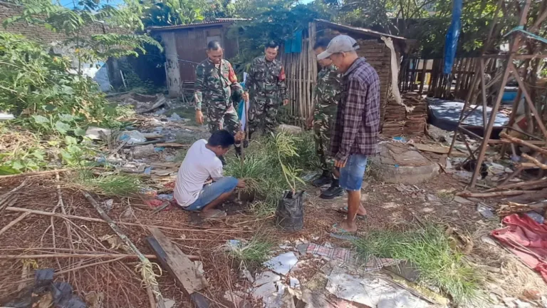 Koramil 1408-05/Mariso Gelar Karya Bakti Penanaman Pohon, Wujud Kepedulian Terhadap Lingkungan