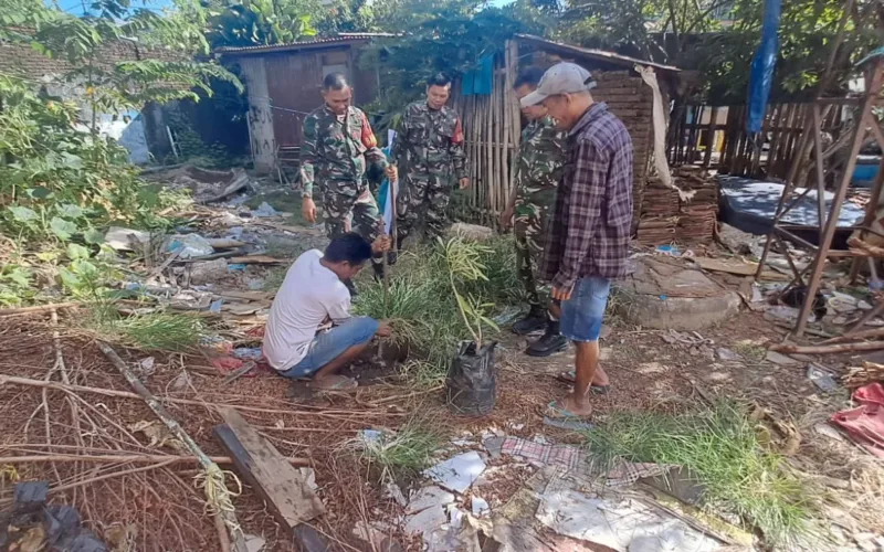Koramil 1408-05/Mariso Gelar Karya Bakti Penanaman Pohon, Wujud Kepedulian Terhadap Lingkungan