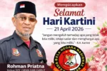 SPIRIT Hari Kartini MENGGELORA! Rohman Priatna.Ajak Jurnalis dan Masyarakat Bersyukur & Tetap Solid Bangun Negeri