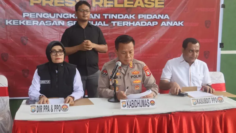 Ditres PPA dan PPO Polda Sulsel Gelar Konferensi Pers, Tiga Pelaku Kekerasan Seksual terhadap Anak Diamankan