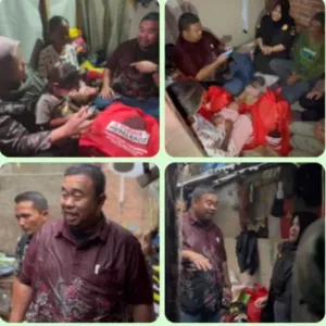 Derasnya Hujan Mengguyur Wilayah Garut Tak Menyurutkan Yudha Berbakti Kepada Rakyat Miskin