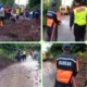 Jalan Talagabodas Barukai Longsor Akibat Hujan Deras, Damkar Garut Gerak Cepat Lakukan Penanganan