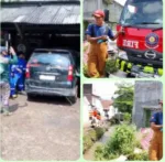 Damkar Garut Bersihkan Lumpur Pasca Banjir di Griya Sahla Karangpawitan, Evakuasi Kendaraan Terjebak