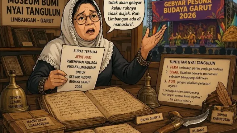 Jerit Penjaga Pusaka Limbangan Menggema: Nyai Tangulun Soroti Gebyar Budaya Garut 2026