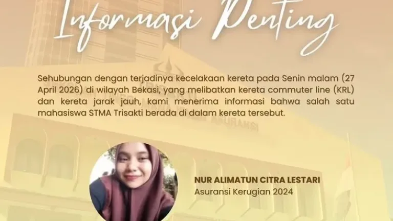 Mahasiswi STMA Trisakti Hilang Usai Kecelakaan Kereta Bekasi