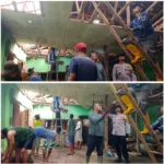 Polsek Malangbong Tanggap Bencana, Rumah Warga Ambruk Diterjang Hujan