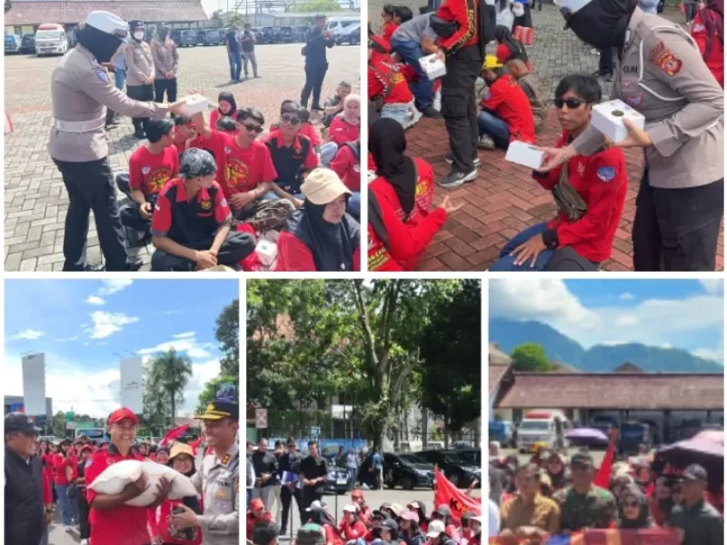 Polres Garut Kawal Aksi May Day Secara Humanis, Ratusan Buruh Sampaikan Aspirasi