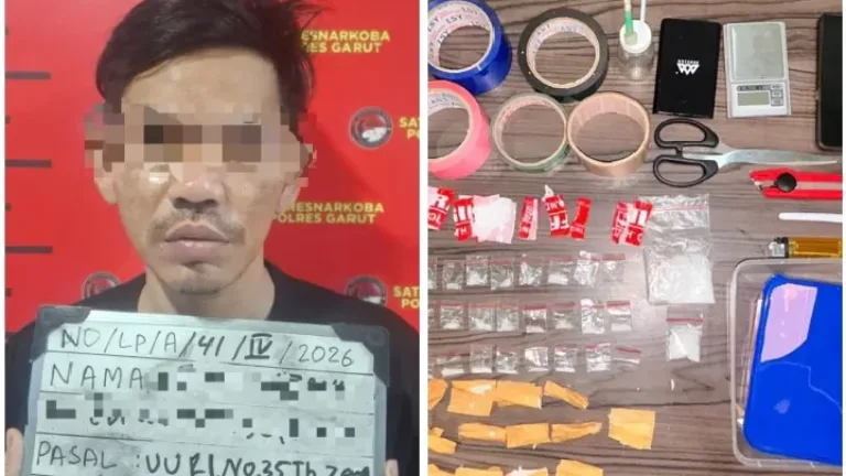 Sat Narkoba Polres Garut Bekuk Pengedar Sabu, Satu Pelaku Lain Masih Buron
