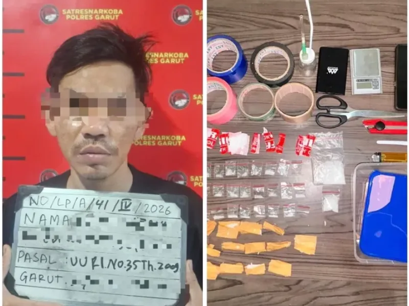 Sat Narkoba Polres Garut Bekuk Pengedar Sabu, Satu Pelaku Lain Masih Buron