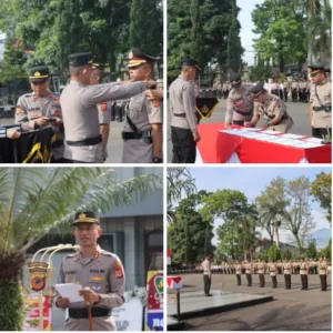 Kapolres Garut Pimpin Upacara Sertijab Wakapolres dan Kapolsek Jajaran Serta Pelepasan Purna Tugas Personel Polri