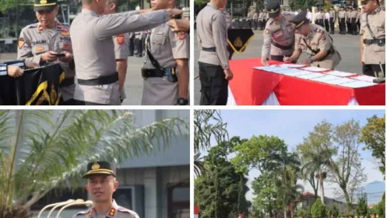 Kapolres Garut Pimpin Upacara Sertijab Wakapolres dan Kapolsek Jajaran Serta Pelepasan Purna Tugas Personel Polri
