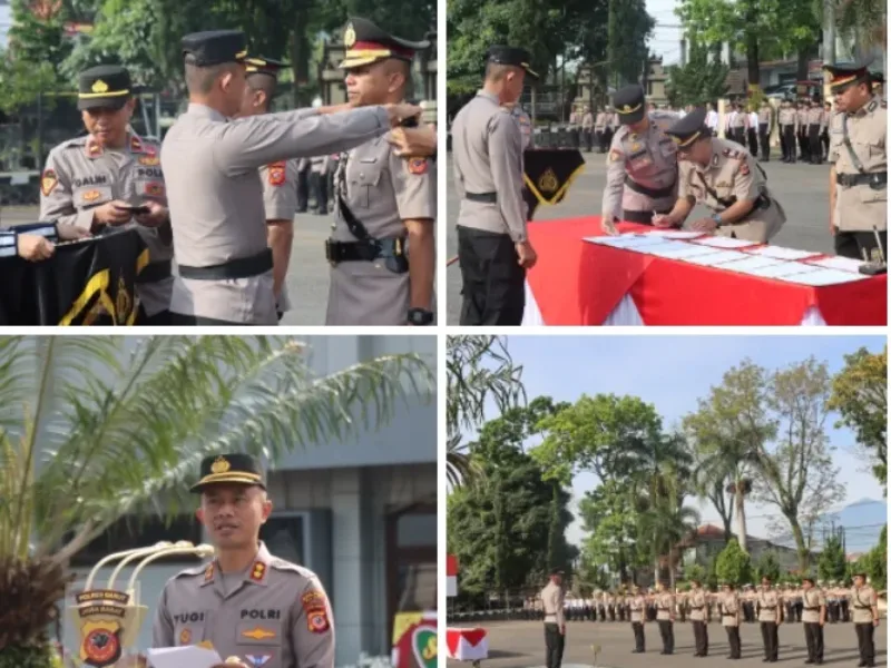 Kapolres Garut Pimpin Upacara Sertijab Wakapolres dan Kapolsek Jajaran Serta Pelepasan Purna Tugas Personel Polri