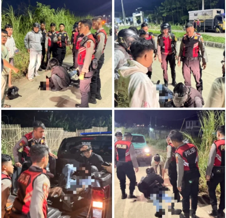 Patroli Sat Samapta Polres Garut Gerak Cepat Evakuasi Korban Penganiayaan Usai Konvoi Nobar Persib