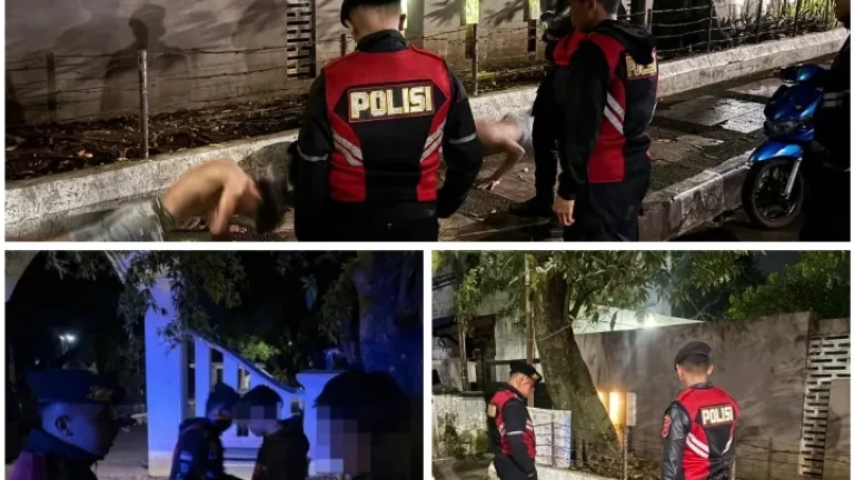 Patroli Sat Samapta Polres Garut Amankan Dua Remaja Konsumsi Miras di Kawasan Pendopo