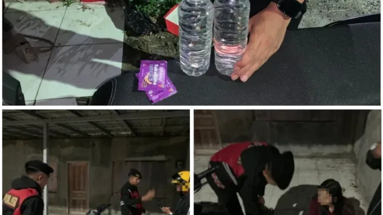Patroli Presisi Sat Samapta Polres Garut Amankan Pasangan Muda-Mudi Konsumsi Miras di Malam Hari