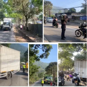 Truk Mogok Picu Kemacetan Parah di TPA Pasir Bajing Leles, Polisi Sigap Lakukan Evakuasi dan Pengaturan Lalu Lintas