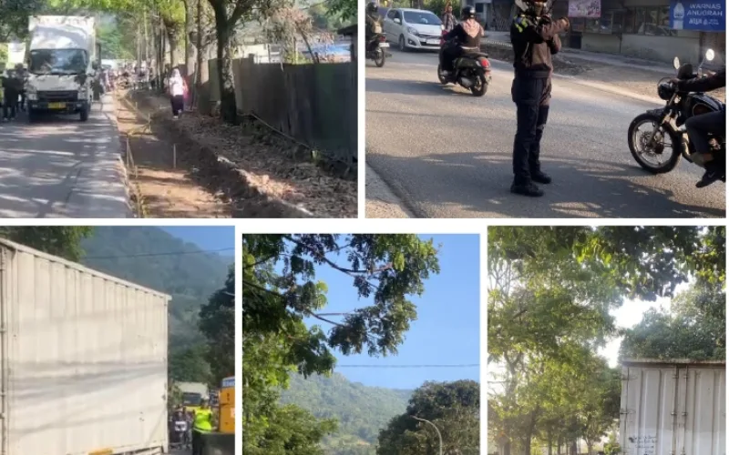 Truk Mogok Picu Kemacetan Parah di TPA Pasir Bajing Leles, Polisi Sigap Lakukan Evakuasi dan Pengaturan Lalu Lintas