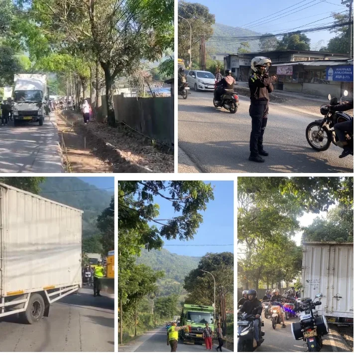Truk Mogok Picu Kemacetan Parah di TPA Pasir Bajing Leles, Polisi Sigap Lakukan Evakuasi dan Pengaturan Lalu Lintas