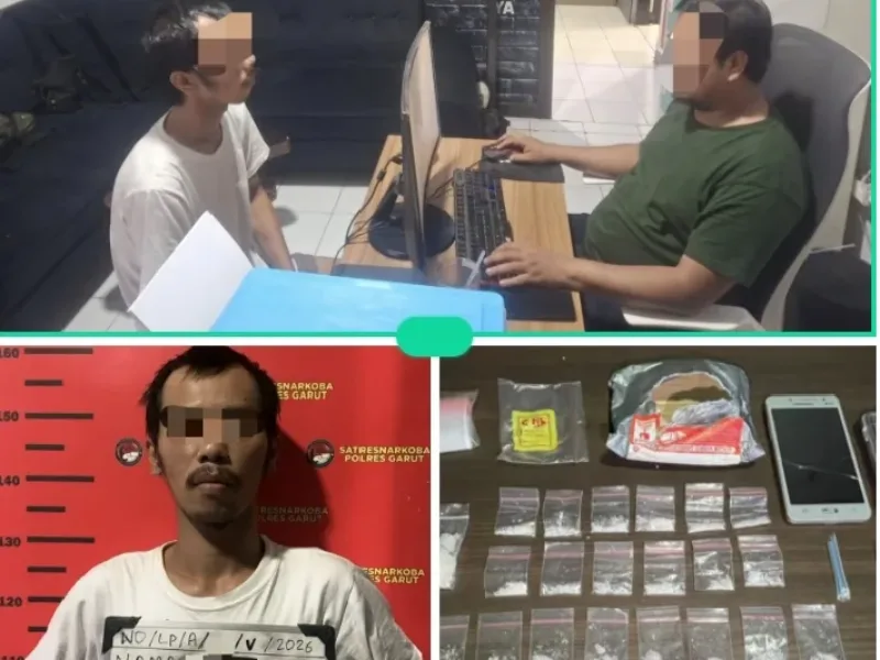 Satresnarkoba Polres Garut Ungkap Peredaran Sabu, 31 Paket Siap Edar Berhasil Digagalkan