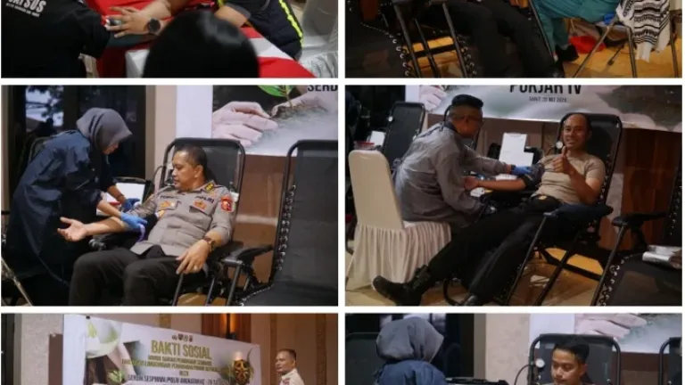 Serdik Sespimma Polri TA 2026 Bersama Polres Garut Gelar Aksi Donor Darah Kemanusiaan