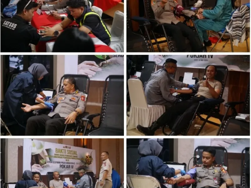 Serdik Sespimma Polri TA 2026 Bersama Polres Garut Gelar Aksi Donor Darah Kemanusiaan