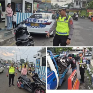 Satlantas Polres Garut Tindak Tegas Knalpot Brong, 10 Motor Diamankan dalam Razia Siang Hari