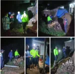 Polisi dan Forkopimcam Banjarwangi Gerak Cepat Cek Rumah Roboh Akibat Hujan Deras di Tanjungjaya