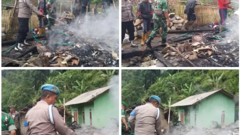 Diduga Konsleting Listrik, Rumah Warga di Talegong Ludes Dilalap Api