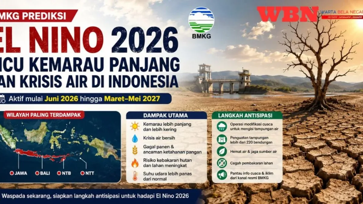 El Nino 2026 Diprediksi Juni , Picu Kemarau Panjang dan Krisis Air