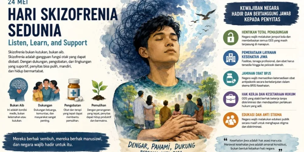 Hari Skizofrenia Sedunia: Negara Wajib Hadir untuk ODS