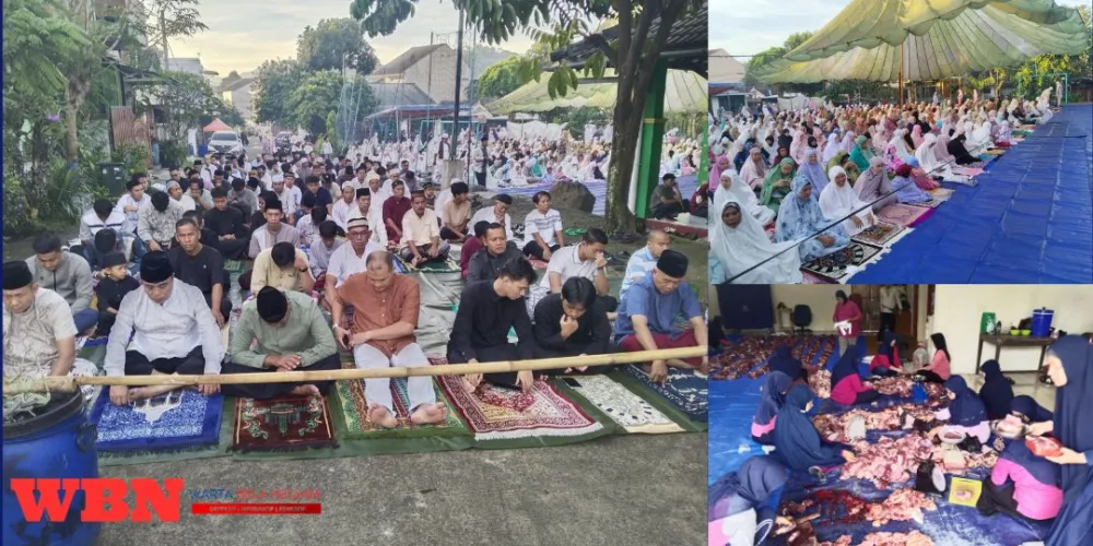 Sholat Idul Adha dan Pemotongan Qurban di Mesjid Al Muhajirin Puspa Raya