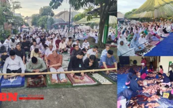Sholat Idul Adha dan Pemotongan Qurban di Mesjid Al Muhajirin Puspa Raya