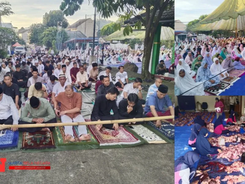 Sholat Idul Adha dan Pemotongan Qurban di Mesjid Al Muhajirin Puspa Raya