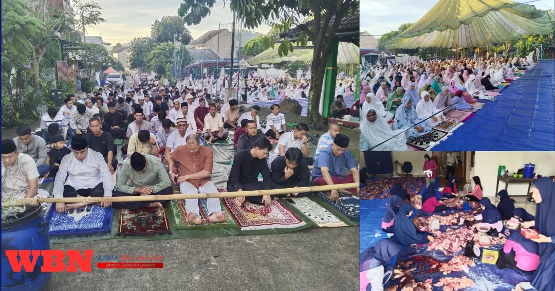 Sholat Idul Adha dan Pemotongan Qurban di Mesjid Al Muhajirin Puspa Raya