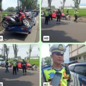 Sinergitas Bapenda, Polres, POM TNI, Dishub dan Satpol PP Gelar Razia KMTDU di Jalan Suherman Garut