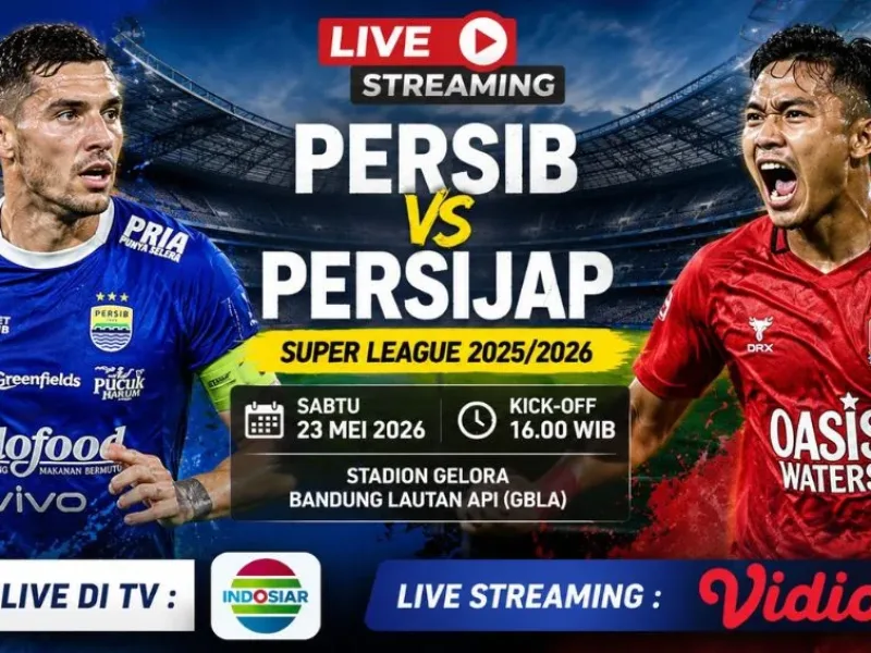 Link Live Streaming Persib vs Persijap Hari Ini