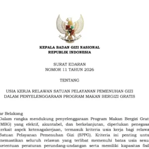 Relawan SPPG Resah soal Usia, Ini Isi Lengkap Edaran Baru BGN